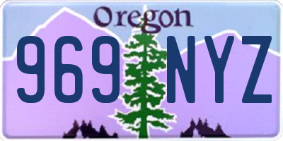 OR license plate 969NYZ