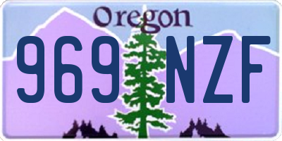 OR license plate 969NZF