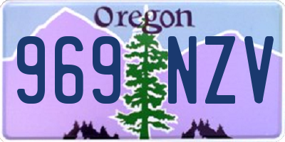 OR license plate 969NZV