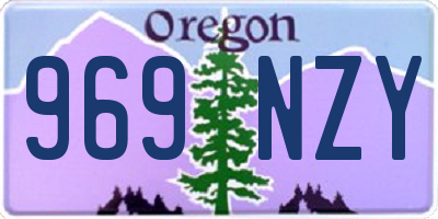 OR license plate 969NZY