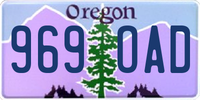 OR license plate 969OAD