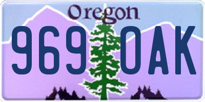 OR license plate 969OAK