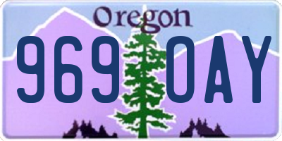 OR license plate 969OAY