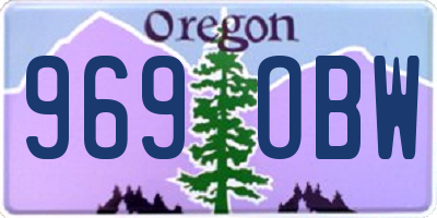 OR license plate 969OBW