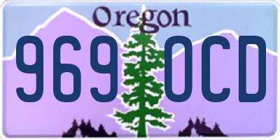 OR license plate 969OCD
