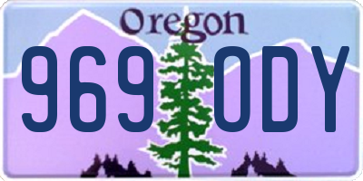 OR license plate 969ODY