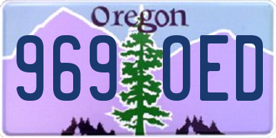 OR license plate 969OED