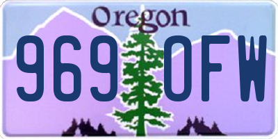 OR license plate 969OFW