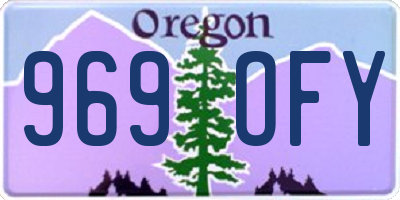 OR license plate 969OFY