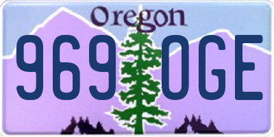 OR license plate 969OGE
