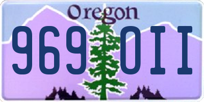 OR license plate 969OII