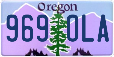 OR license plate 969OLA