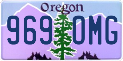 OR license plate 969OMG