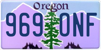 OR license plate 969ONF