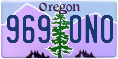 OR license plate 969ONO