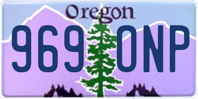 OR license plate 969ONP