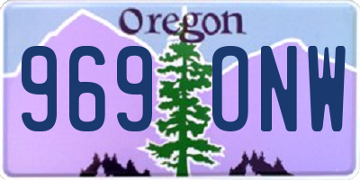 OR license plate 969ONW