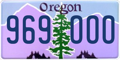 OR license plate 969OOO