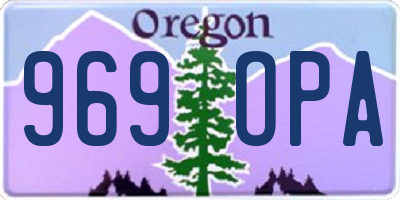 OR license plate 969OPA