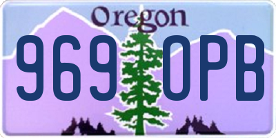 OR license plate 969OPB