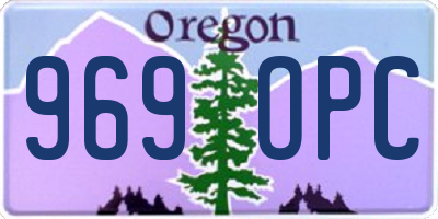 OR license plate 969OPC