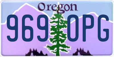 OR license plate 969OPG