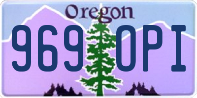 OR license plate 969OPI