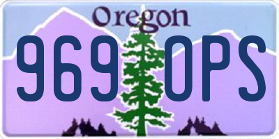 OR license plate 969OPS