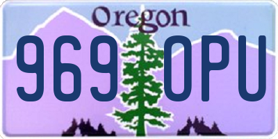 OR license plate 969OPU
