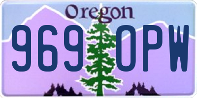 OR license plate 969OPW