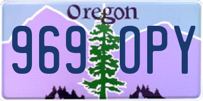 OR license plate 969OPY