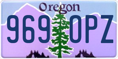 OR license plate 969OPZ