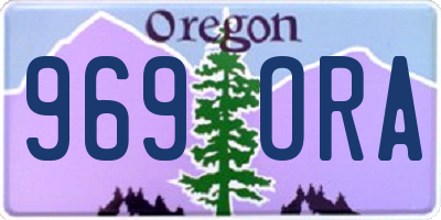 OR license plate 969ORA