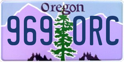 OR license plate 969ORC