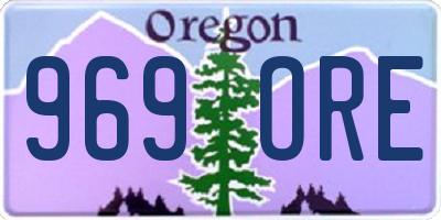 OR license plate 969ORE