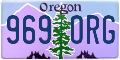 OR license plate 969ORG