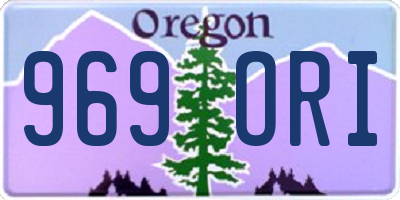 OR license plate 969ORI