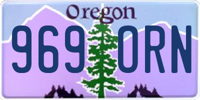 OR license plate 969ORN