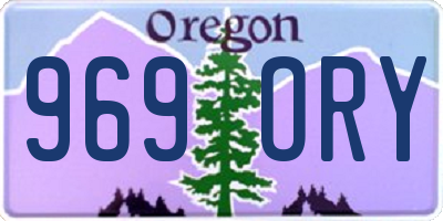 OR license plate 969ORY