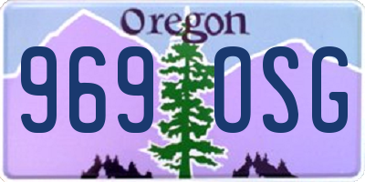 OR license plate 969OSG