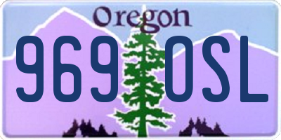 OR license plate 969OSL