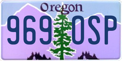 OR license plate 969OSP