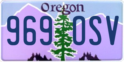 OR license plate 969OSV