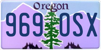 OR license plate 969OSX