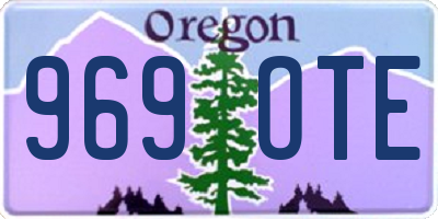 OR license plate 969OTE