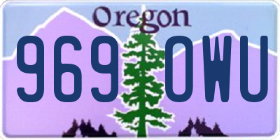 OR license plate 969OWU