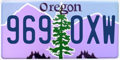 OR license plate 969OXW