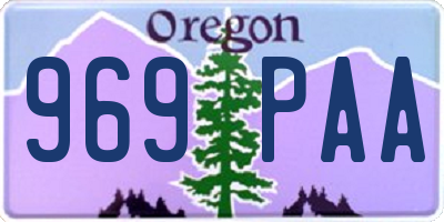 OR license plate 969PAA