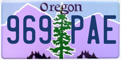 OR license plate 969PAE