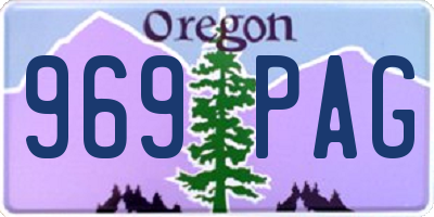 OR license plate 969PAG